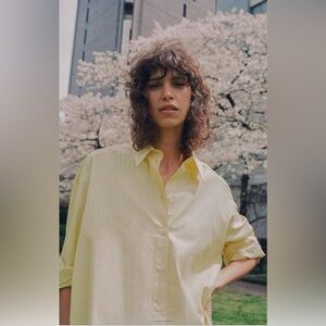 BNWT Zara Striped Poplin Shirt